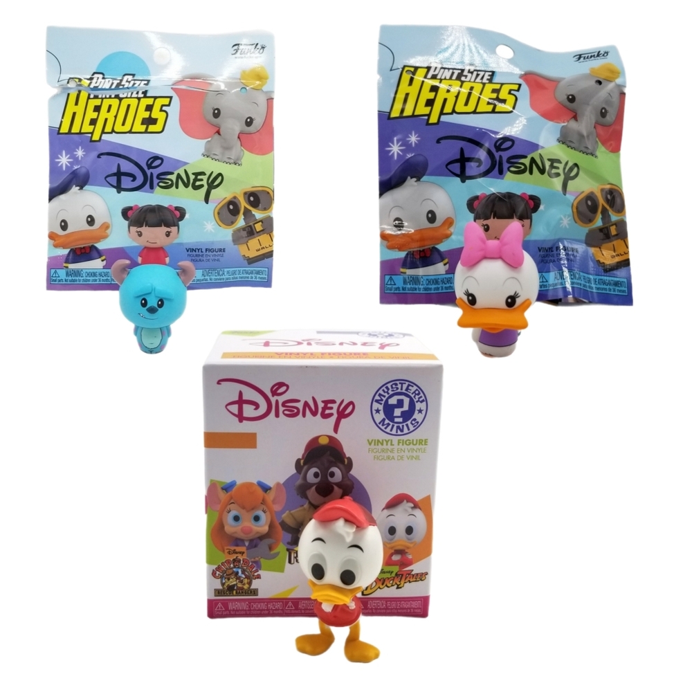 Funko Disney Pixar Monsters Inc Sully + Duck Tales Huey & Webby Mini Figures 3pc